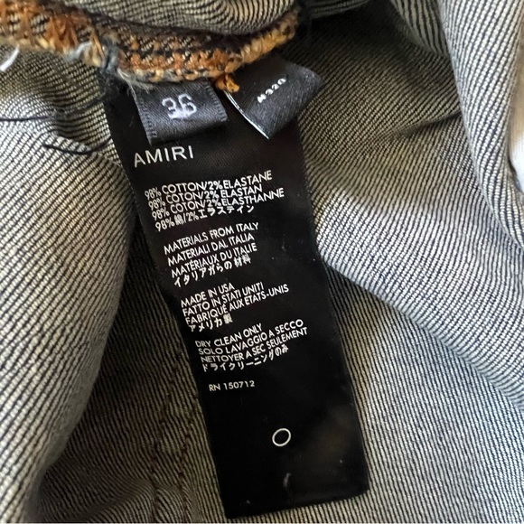 Amiri Men’s Thrasher Distressed Slim Fit Jeans Sz 36 Blue Denim Red Bandana MX1 - Picture 5 of 14